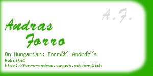 andras forro business card